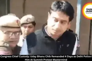 Youth Congress Chief Custody: Uday Bhanu Chib Remanded 4 Days as Delhi Police Labels Him AI Summit Protest Mastermind