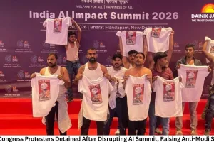 Youth Congress Protesters Detained After Disrupting AI Summit, Raising Anti-Modi Slogans