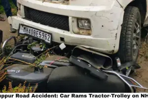 Anuppur Road Accident: Car Rams Tractor-Trolley on NH-43, 2 Dead Including Woman — Driver Trapped in Steering Wheel