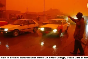 Blood Rain in Britain: Saharan Dust Turns UK Skies Orange, Coats Cars in Red Dust