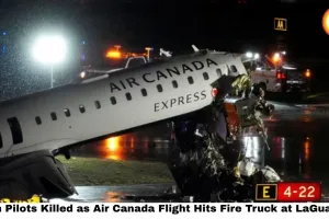 Both Pilots Killed as Air Canada Flight Hits Fire Truck at LaGuardia