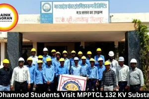 ITI Dhamnod Students Visit MPPTCL 132 KV Substation