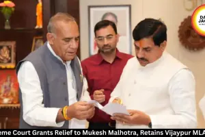 Supreme Court Grants Relief to Mukesh Malhotra, Retains Vijaypur MLA Seat