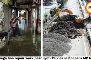 Bhopal's MP Nagar Sewage Repair Work Floods Market, Chokes Traffic — Traders Furious, Commuters Stuck