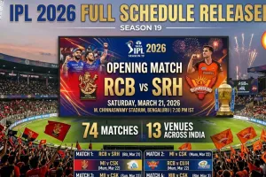 IPL 2026 Full Schedule Released: RCB vs SRH in Opener, 74 Matches Across 13 Venues