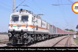 10 Trains Cancelled for 8 Days on Bilaspur–Jharsuguda Route, Passengers' Troubles Mount