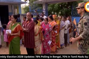 Assembly Election 2026 Updates: 78% Polling in Bengal, 70% in Tamil Nadu by 3 PM