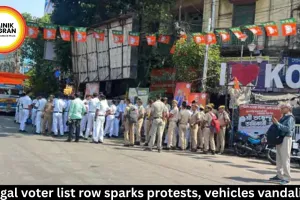 Bengal voter list row sparks protests, vehicles vandalised