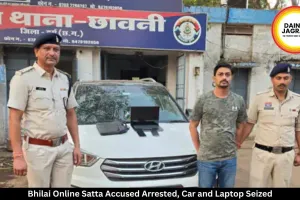 Bhilai Online Satta Accused Arrested, Car and Laptop Seized
