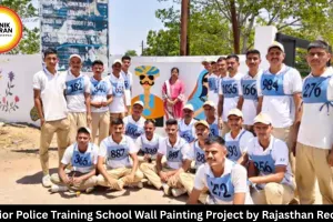 Gwalior Police Training School Wall Painting Project by Rajasthan Recruits