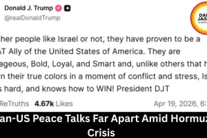 Iran-US Peace Talks Far Apart Amid Hormuz Crisis