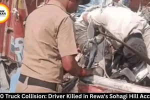 NH-30 Truck Collision: Driver Killed in Rewa's Sohagi Hill Accident