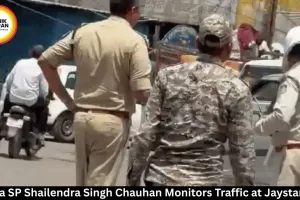 Rewa SP Shailendra Singh Chauhan Monitors Traffic at Jaystambh