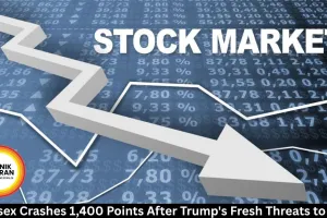 Sensex Crashes 1,400 Points After Trump's Fresh Threats to Iran
