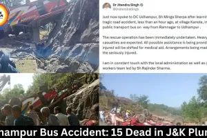 Udhampur Bus Accident: 15 Dead in J&K Plunge