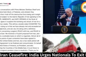 US-Iran Ceasefire: India Urges Nationals To Exit Iran