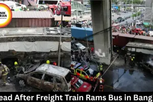  8 Dead After Freight Train Rams Bus in Bangkok