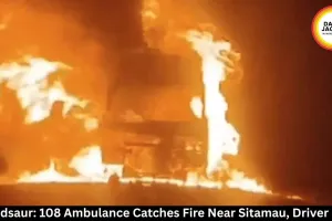 Mandsaur: 108 Ambulance Catches Fire Near Sitamau, Driver Safe