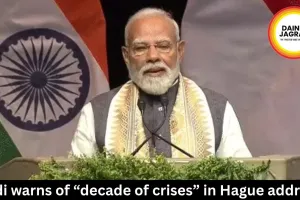 Modi warns of “decade of crises” in Hague address