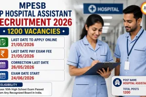 MPESB Opens Hospital Assistant Recruitment 2026 Applications