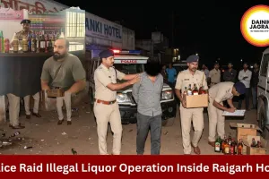 Illegal Liquor Sale Busted at Raigarh’s Janki Hotel, Manager Arrested