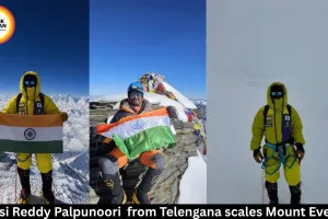 Tulasi Reddy Palpunoori  from Telengana scales Mount Everest