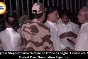 Congress Protest Outside EC Office Over Nomination Rejection