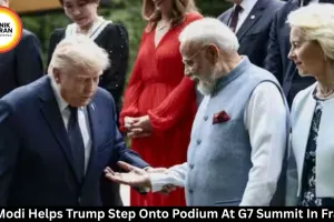 PM Modi Helps Trump Onto G7 Podium in France