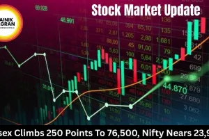Sensex Rises 250 Points To 76,500, Nifty Nears 23,950 