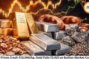 Silver Prices Crash ₹10,566/kg, Gold Falls ₹2,522 as Bullion Market Corrects
