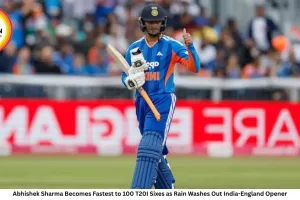 Abhishek Sharma Becomes Fastest to 100 T20I Sixes as Rain Washes Out India-England Opener