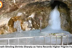 Amarnath Shivling Shrinks Sharply as Yatra Records Higher Pilgrim Footfall