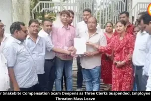 Bilaspur Snakebite Compensation Scam: Three Clerks Suspended, Employee Unions Protest Arrests