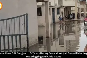 BJP Councillors Protest Against Rewa Municipal Officials Over Civic Issues and Waterlogging