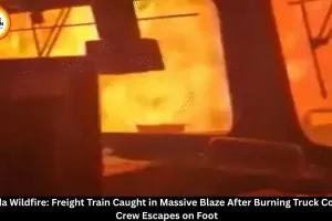 Canada Wildfire: Freight Train Trapped After Burning Truck Collision in Ontario, Crew Escapes Safely