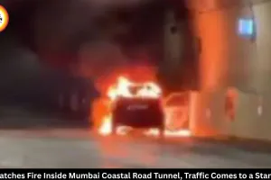 Car Catches Fire Inside Mumbai Coastal Road Tunnel, Traffic Disrupted Amid Thick Smoke