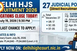 Delhi HJS Recruitment 2026: Applications Close Today for 27 Judicial Posts
