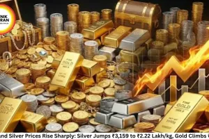 Gold and Silver Prices Rise Sharply: Silver Jumps ₹3,159 to ₹2.22 Lakh/kg, Gold Climbs ₹1,150; Experts See Further Upside