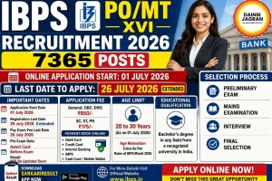 IBPS PO MT XVI Recruitment 2026: Application Deadline Extended to July 26, 7,365 Vacancies Announced