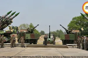 India Fortifies Siliguri Corridor, DRDO's Kusha Missile Test Boosts Defence as Pakistan Faces Internal Challenges