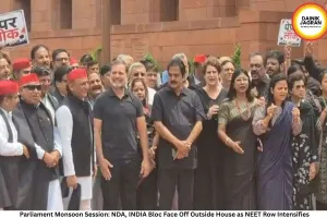 Parliament Monsoon Session: NDA, INDIA Bloc Face Off Outside House as NEET Row Intensifies