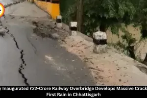 ₹22-Crore Rajnandgaon Railway Overbridge Develops Huge Crack After First Rain, Fresh Questions Over Construction Quality