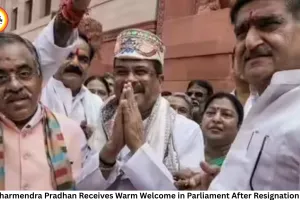Dharmendra Pradhan gets big welcome at Parliament
