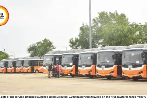 Bhopal E-Bus Service Starts on Three Routes