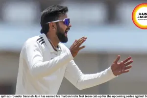Saransh Jain Earns India Test Call-Up After Long Wait