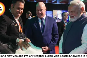 PM Modi and New Zealand PM Christopher Luxon Visit Sports Showcase in Auckland