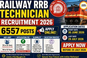 Railway RRB Technician Recruitment 2026: Apply Online for 6,557 Posts Before July 29