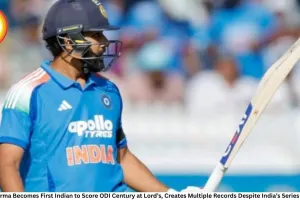 Rohit Sharma Becomes First Indian to Score ODI Century at Lord’s, Creates Multiple Records Despite India’s Series Defeat