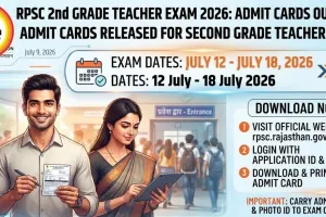RPSC Releases 2nd Grade Teacher Exam Admit Cards for 2026 Recruitment, Exams Begin July 12