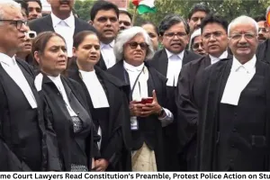 Supreme Court Lawyers Read Constitution's Preamble, Protest Police Action on Students
